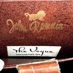 Vintage John Romain The Vouge Handbag 70s Sturdy Leather Tweed Brown Cream Photo 5