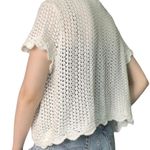 Style & Co . Short Tan Beige Scalloped Bolero Open Cardigan Sweater Women's SMALL Photo 1