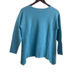 J Jill Sweatshirt Women Top M Blue Reversible Casual Lounge Lagenlook Comfy Size M Photo 2