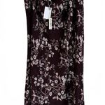 Max Studio Bias Satin Midi Skirt WINE CRANE BLOSSOM NWT Plus Size 3X / 22W Photo 6