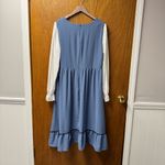 NEW Scarlet Darkness Long Sleeve Renaissance Lace Up Ric Rac Midi Dress Blue XL Photo 11