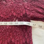 Inny Burgundy Boho lace 3/4 Bell sleeve top L Size L Photo 5
