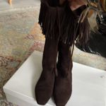 Calvin Klein Beautiful  suede fringe boot brand new cond Photo 1
