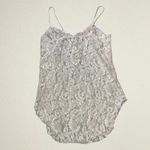 Vintage Cinema Etoile sheer lace camisole lingerie top with sequins and pearls White Size M Photo 4