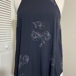 Old Navy  Charcoal Grey Floral Outlines Sleeveless Top M Medium Photo 0