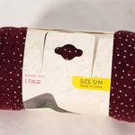 Xhilaration Vintage 2010s Burgundy Tights with Silver Metallic Flecks - S/M Photo 1