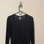 ZARA  Black Lace Long Sleeve‎ Midi Dress Elegant Party Cocktail Women's Medium Photo 3