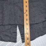 Ellen Tracy  size medium 100% linen hi low blouse grey with gold zipper roll tabs Photo 3