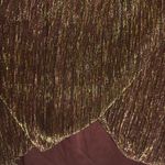 Adrianna Papell  Metallic Knit Wrap Midi Skirt - Copper Photo 4