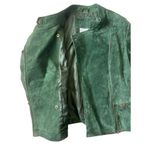 Live a Little Green Suede Moto Jacket | Small Photo 3