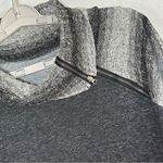 Maurice's Knit Sleeve Pullover Top XL Gray Sweater Striped Zipper Cowl Neck Photo 1