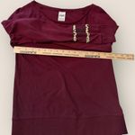 PINK - Victoria's Secret  Womens Small Maroon Sweatshirt Leopard Print Lightweight Photo 2