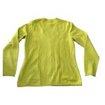 Title Nine womens medium yellow full zip sweater flaw long sleeve cardigan neon Photo 2