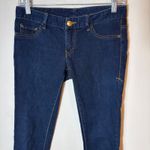 Armani Exchange  Dark Wash Skinny Jeans with Gold Stitching Size 2‎ Photo 1