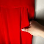 Naven Bebe x Elegant Red Strapless Sweetheart Front Slits Jumpsuit Photo 3