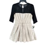 Taylor Dress Women 6 Black Champagne Lace Pleated A Line Formal Cocktail Holiday Photo 2