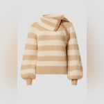 Derek Lam  10 Crosby Button Neck Striped Sweater Photo 8
