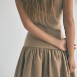 ZARA  dress mini sleeveless pleated skirt bodycon casual bow corset Photo 9