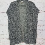 Eileen Fisher Organic Linen Cotton Blend Cardigan Vest XL Open Front Knit Black Photo 0