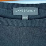 Lane Bryant plus size 14/16 solid black flare sleeve sweater Photo 2