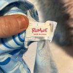 Romwe Halter Top Cropped Summer Blue Swirls Summer Beach Photo 4