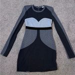 Torn By Ronny Kobo Contour Illusion Bodycon Dress XS Gray Quiet Luxury Office Photo 5