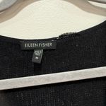 Eileen Fisher Black Washable Wool Crepe Sweater Vest Cardigan Size medium Photo 5