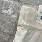 Lands' End White Mid Rise Linen Pants Photo 2