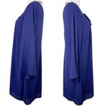 City Chic  Tunic Dress 16 French Navy V-Neck Bell Sleeves Tie Back Lined Photo 3