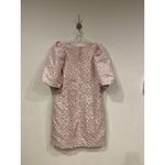 Lilly Pulitzer Taffia Dress Womens 10 Pink Jacquard Puff Sleeve Leopard Party Photo 4