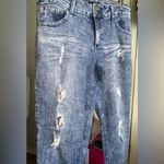 Rue 21 Twenty one Black Ankle Distressed Blue Jeans size 13/14 Photo 3