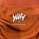 YITTY  Orange Spotlight Ruched Shimmered Leggings with Elastic Waistband - Size S Photo 1