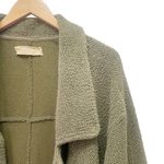 Free People  Shayla Beach Robe Olive Terry Duster Open Front Oversized Sz Medium Photo 11