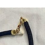 Anthropologie GJM Braided Collar 18" Necklace Pink-Red Braids Black Cord Photo 5