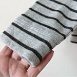 Lucky Brand  Gray Striped Shine Pullover Sweatshirt L Photo 5