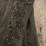 Francesca's Velvet Heart Black Denim Jacket Photo 3