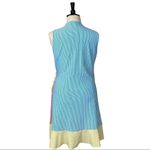 Lands’ End New. Women's Dress Blue Red Yellow Stripe Seersucker Wrap Size XL Photo 5