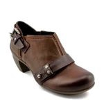 OTBT  Dark Brown Leather El Reno Low Ankle Biker Heeled Bootie Women Size 6.5 Photo 10