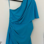 Blue off the shoulder mini dress Photo 0