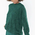 Show Me Your Mumu ! Women's emerald Green eyelash Sweater! Size large Photo 0
