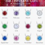 Gloffery 925 Sterling Silver Birthstone Necklace Created Photo 2