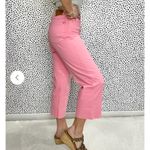 Judy Blue  High Rise Control Top Wide Leg Crop Jeans Pink size 7/28 Photo 1