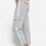 Sanctuary Anthropologie Terrain Striped grey white Crop Cargo Pants 28 Photo 1