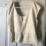 ZARA knit cap sleeves Elegant Women's Top embroidered cotton blend size L Photo 0