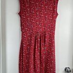 Lands’ End Dress Red White Blue Patriotic Stars Sleeveless Faux Wrap Size L Size L Photo 1