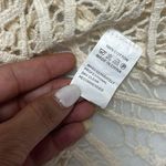 Gatsby Art Deco Style Bohemian Ivory Crochet Blouse Sz One Size Minimalist Tan Photo 7