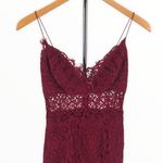 ASOS Petite Lace Inset Cami Strap Midi Pencil Dress Burgundy NWT size 2P Red Photo 4