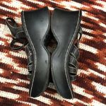 2000s Y2K Destroyer Emo Goth Subversive Chunky Lug Sole Platform Wedges Heels Strappy Open Sandals Black #Whimsygoth Size 7 Photo 3