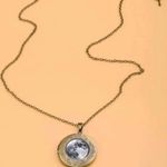 Moon Photo Locket Long Necklace. New Multiple Photo 5