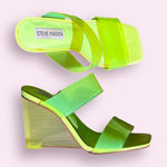 Steve Madden  Neon Green Transparent Wedges Platforms size 7.5 Photo 0